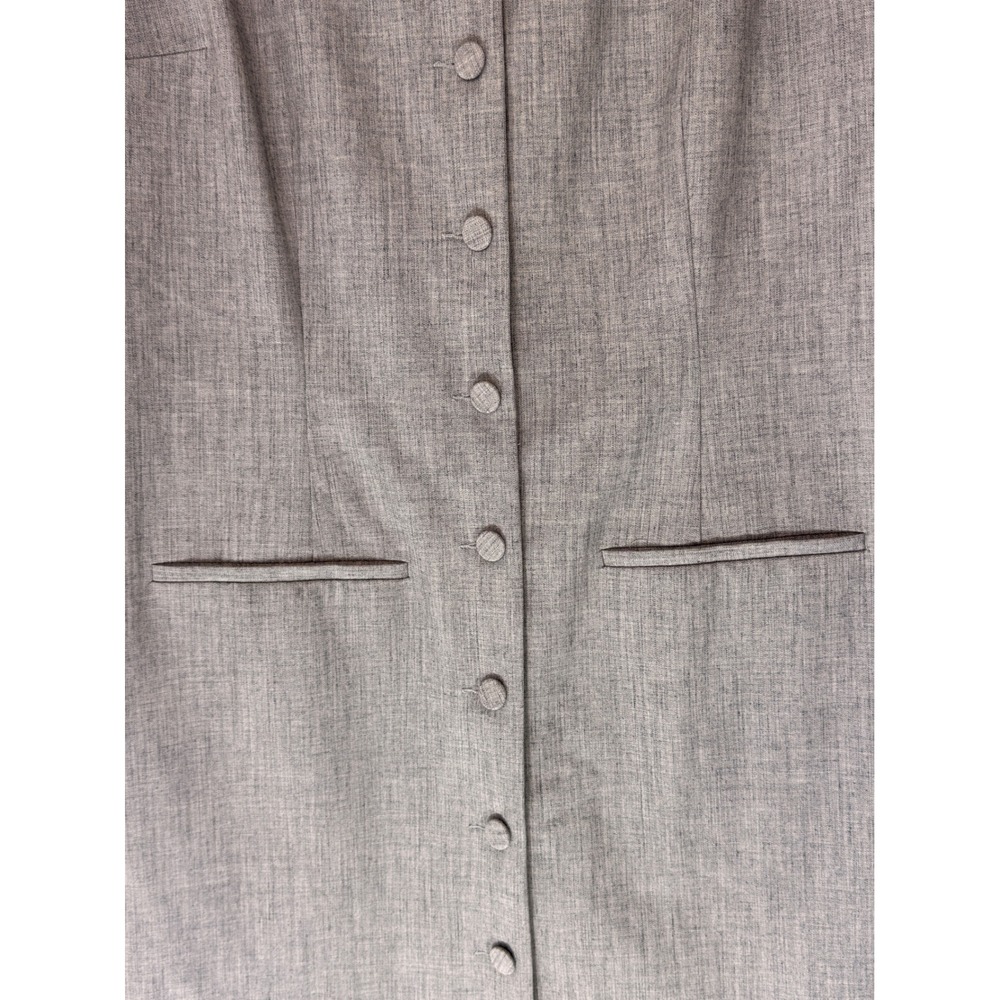 Abercrombie & Fitch Mara High Neck Vest Mini Dress Women's Gray Large Tall - Picture 3 of 13